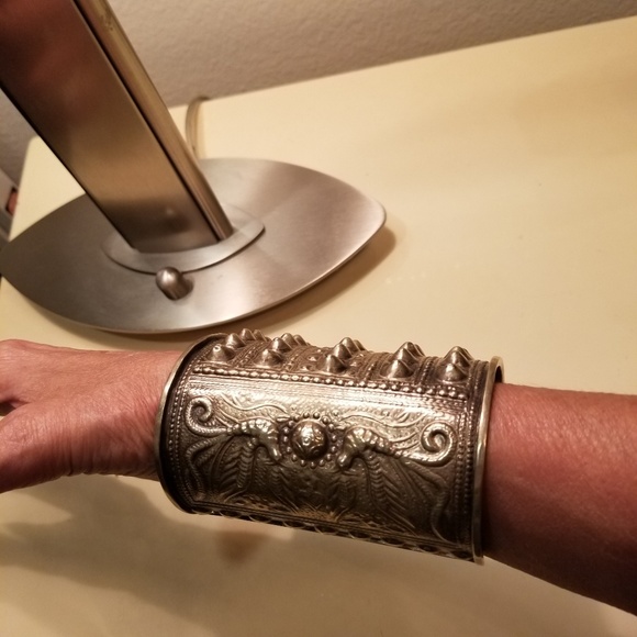 70's Vintage Sterling Phoenix Rising Cuffs - Picture 7 of 8